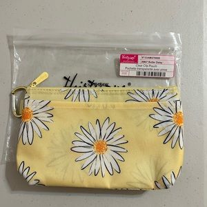 Thirty One Clear Clip Pouch - Butter Daisy